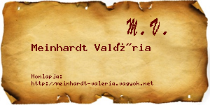 Meinhardt Valéria névjegykártya