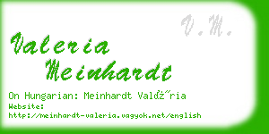 valeria meinhardt business card